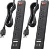 6 Way, 2USB Ports, Power Extension Cable with surge Protection