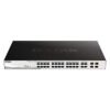 28-Port Gigabit Smart Managed PoE Switch with 28 RJ45 and 4 SFP Ports