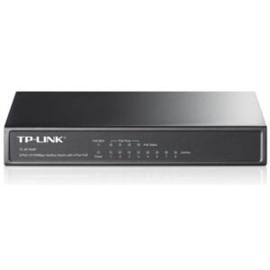 TL-SF1008P is an 8 10/100Mbps ports unmanaged switch that requires no configuration and provides 4 PoE (Power over Ethernet) ports. It can automatically detect and supply power with all IEEE 802.3af compliant Powered Devices (PDs). In this situation, the electrical power is transmitted along with data in one single cable allowing you to expand your network to where there are no power lines or outlets, where you wish to ­fix devices such as APs, IP Cameras or IP Phones, etc. Power over Ethernet