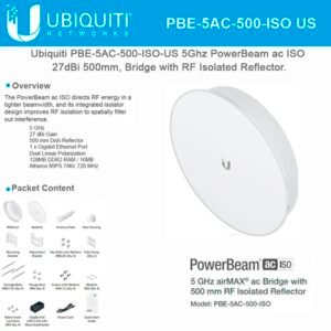 Ubiquiti Networks PBE-5AC-500-ISO 5GHz PowerBeam ac ISO 27dBi 500mm
