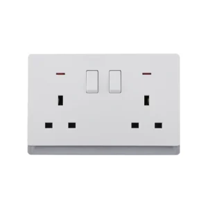 13A 2 Gang Double Pole Switched Double Socket Outlet