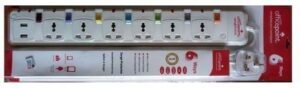 6 Way, 2USB Ports, Power Extension Cable with surge Protection