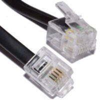 Alternative view of RJ11 Telephone Connectors/Plug