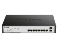 D-Link 8 Port PoE Gigabit Smart Managed Switch + 2 SFP ports – DGS-F1100-10PS