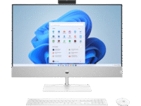 HP Pavilion 27 Core i7 d1340t All-In-One PC 11Th Gen 11700T 16GB RAM 1TB HDD 256GB SSD 4GB NVIDIA Graphics 27″ QHD Touch Display