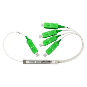 FTTH Equipment Fiber Optic PLC Splitter 1:4 SC Optical Branching Device Pigtailed