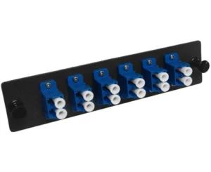 Camplex 6-Port LC Duplex Singlemode Fiber Adapter Plate Module with Ceramic Connectors (Blue)
