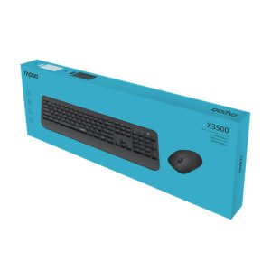Wireless Combo - Rapoo Wireless Optical Mouse & Keyboard X3500 - BLACK