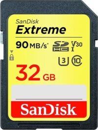 SanDisk 32GB Extreme SDHC UHS-I Memory Card - 90MB,s, C10, U3, V30, 4K UHD, SD Card - SDSDXVE-032G-GNCIN in Kenya