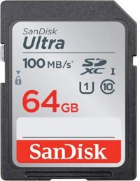 SanDisk 64GB Ultra SDXC UHS-I Memory Card - 100MB,s, C10, U1, Full HD, SD Card - SDSDUNR-064G-GN6IN in Kenya