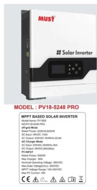 Must Solar Inverter, 48v, 80a mppt,5.2kva in Kenya