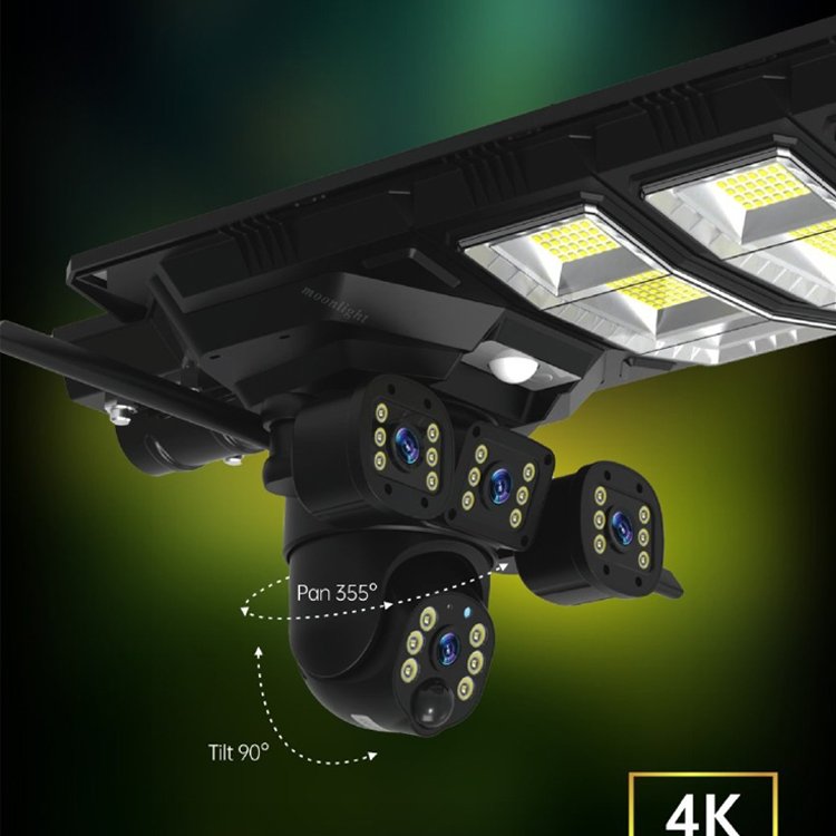 450W Wi-Fi Solar Powered LED Street Light with Camera