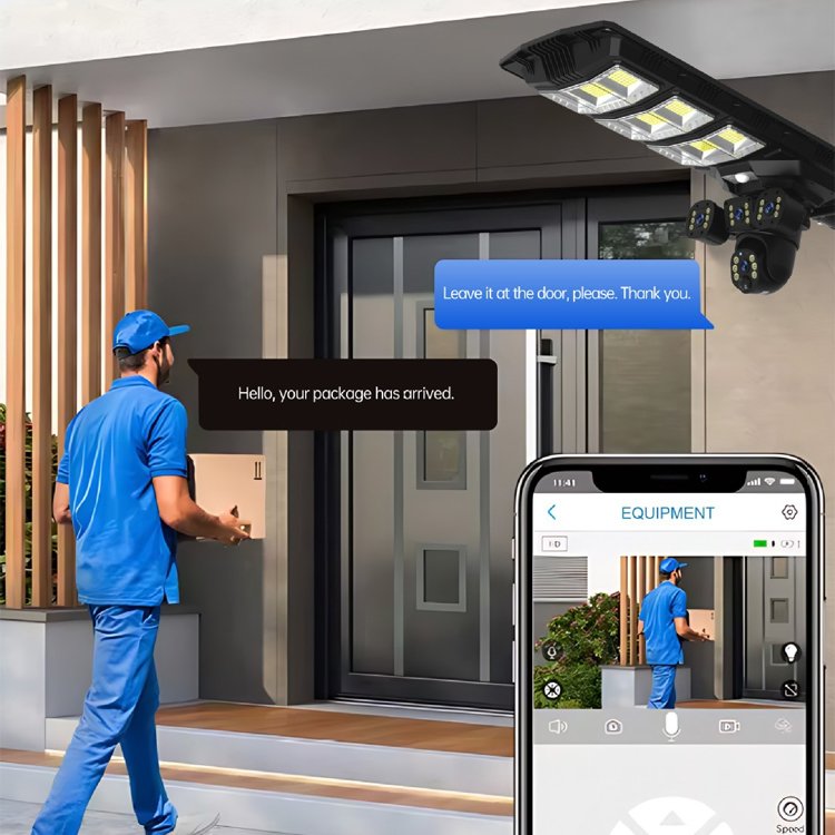 Outdoor 450W Wi-Fi Solar Powered LED Street Light with Camera