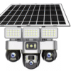 Triple Lens 4G Solar PTZ CCtv Camera with 4G LTE SIM Card Slot