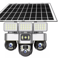 Triple Lens 4G Solar PTZ CCtv Camera with 4G LTE SIM Card Slot