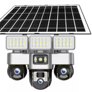 Triple Lens 4G Solar PTZ CCtv Camera with 4G LTE SIM Card Slot