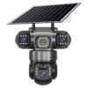 Triple lens 4G Wifi enabled solar camera