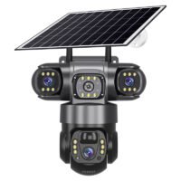 Triple lens 4G Wifi enabled solar camera