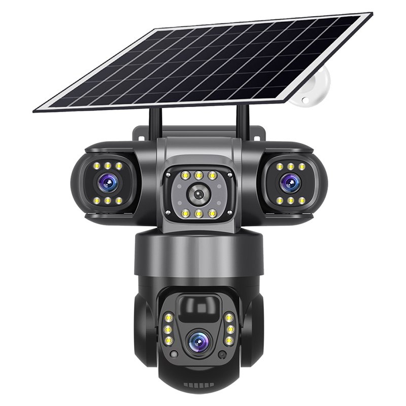 Triple lens 4G Wifi enabled solar camera