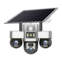 Triple lens 4G solar ptz CCtv Camera