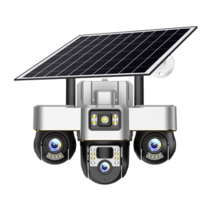 Triple lens 4G solar ptz CCtv Camera