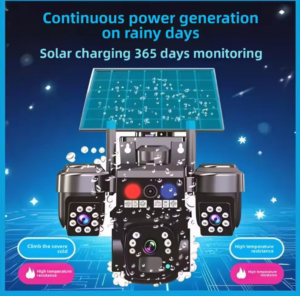 V380 Triple Lens Solar PTZ Camera