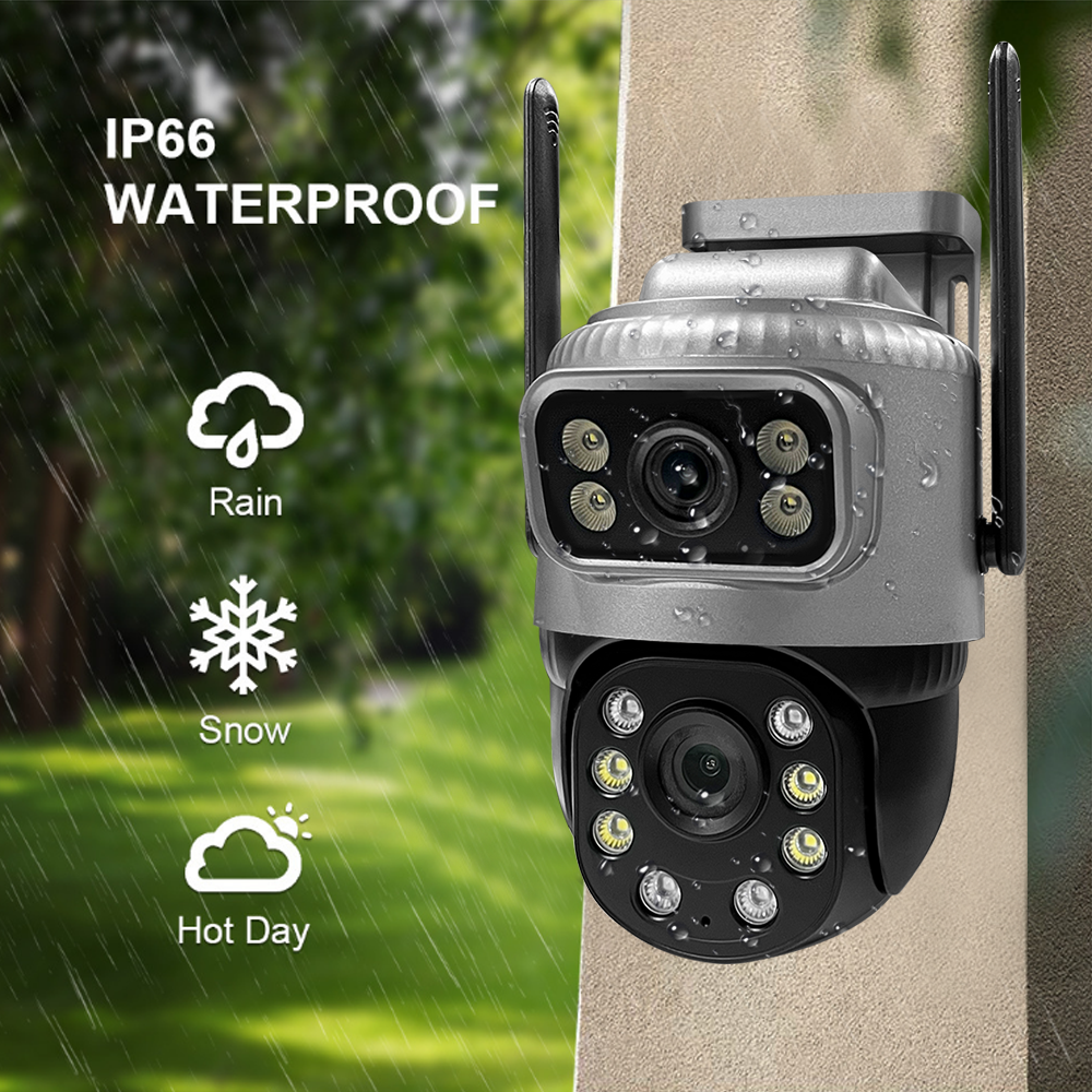 V380 WiFi AC Outdoor PTZ Camera with Dual Lens waterproof