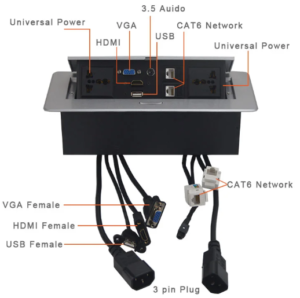 Alternative view of Table Top  Pop up Box- Power and Multimedia- VGA-HDMI-USB